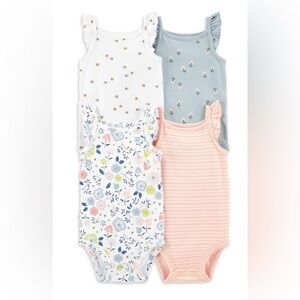 Carter's Child of Mine Baby Girl Bodysuit, 4-Pack, Size 18 Month